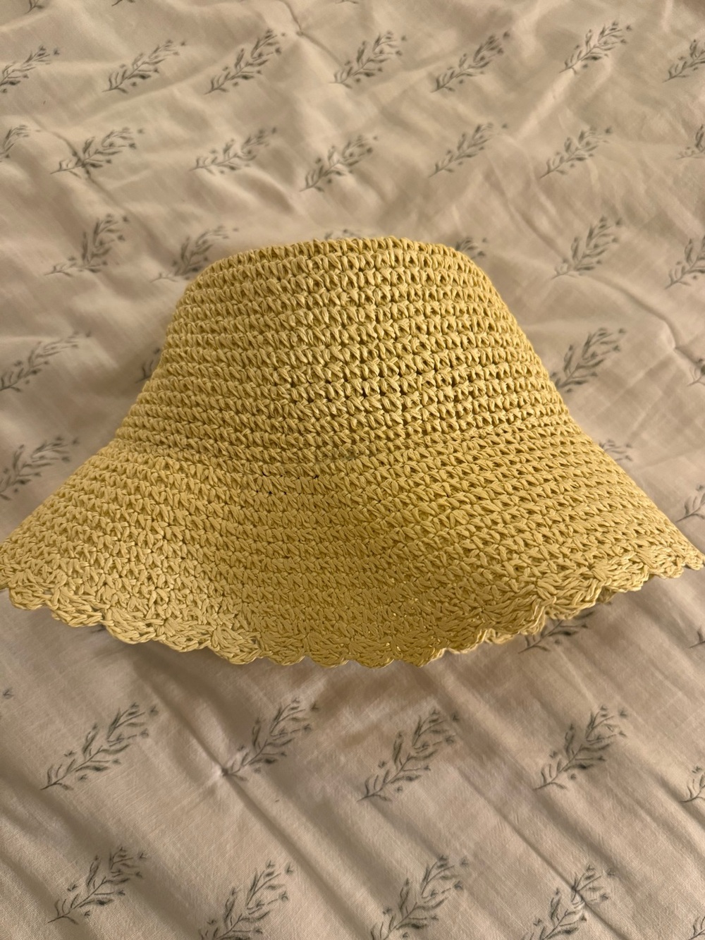 J. Crew Straw Crochet Bucket Hat in Light Yellow - Picture 3 of 5